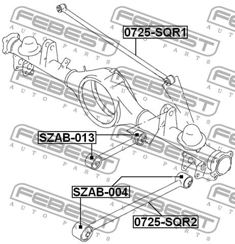 Febest Silent block rear trailing arm – price [object Object] PLN