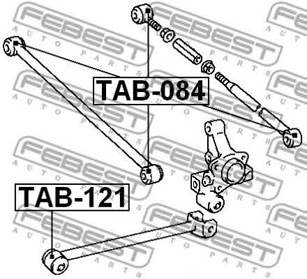 Febest Silent block rear trailing arm – price [object Object] PLN