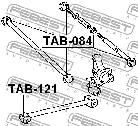 Silent block rear trailing arm Febest TAB-121
