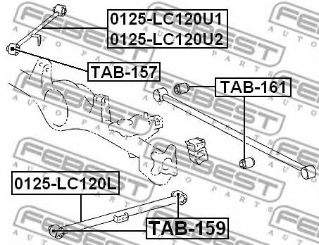 Silent block rear trailing arm Febest TAB-157