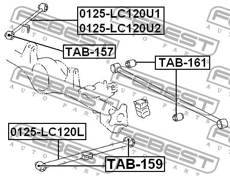 Febest Silent block rear trailing arm – price 31 PLN