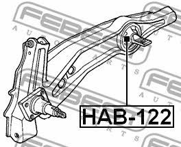 Silent block rear trailing arm Febest HAB-122