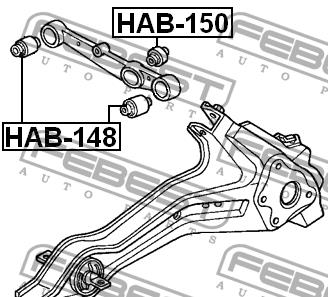 Febest Silent block rear wishbone – price [object Object] PLN