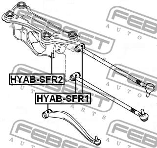 Febest Silent block rear wishbone – price [object Object] PLN