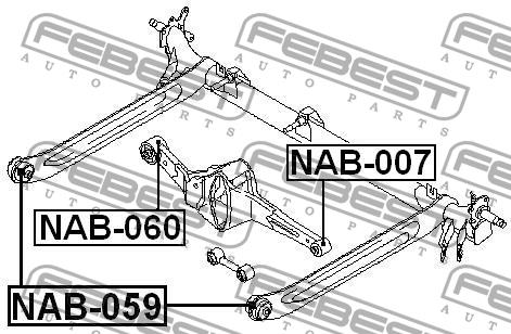 Febest Silent block rear lever – price [object Object] PLN