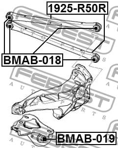 Silent block rear trailing arm Febest BMAB-019