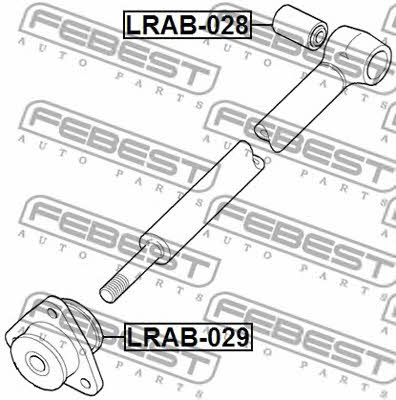 Febest Silent block, rear axle – price [object Object] PLN