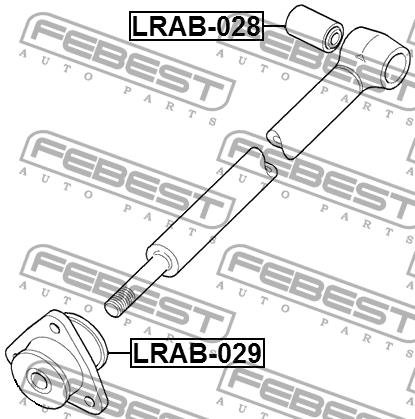 Silent block, rear axle Febest LRAB-029