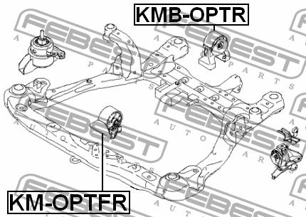 Engine mount Febest KMB-OPTR