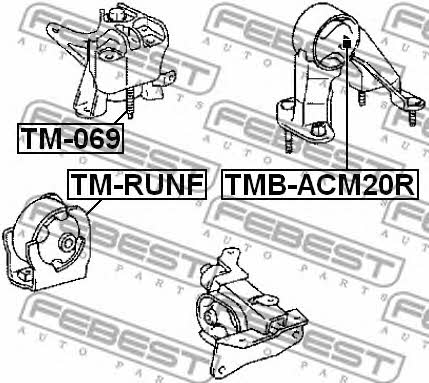 Engine mount Febest TMB-ACM20R
