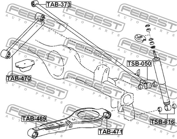Febest Silent block rear cross link – price 35 PLN