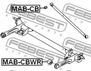 Febest Silent block rear cross link – price [object Object] PLN