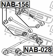 Febest Silent block rear cross link – price [object Object] PLN