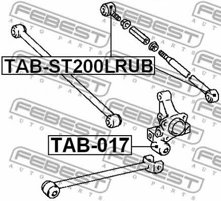Silent block rear cross link Febest TAB-ST200LRUB