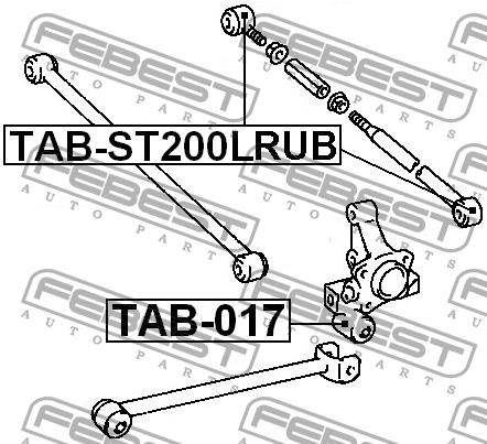 Febest Silent block rear cross link – price [object Object] PLN