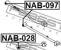 Febest Silent block, rear axle – price [object Object] PLN