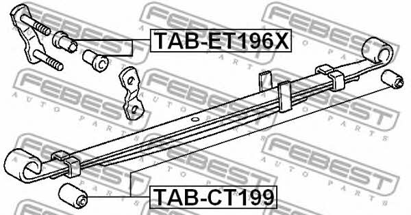Febest Silent block, rear springs – price [object Object] PLN