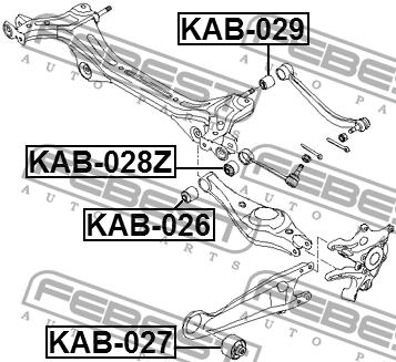 Febest Silent block, rear lower arm – price [object Object] PLN