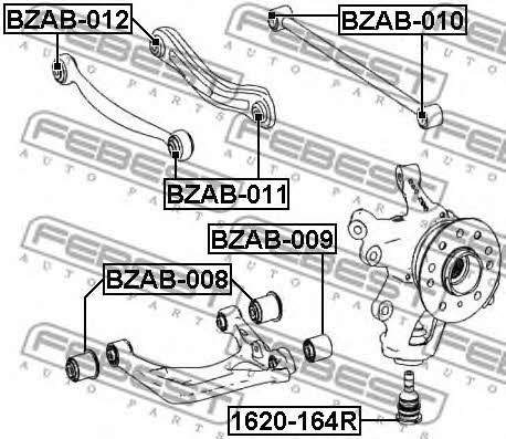 Febest Silent block, rear lower arm – price [object Object] PLN