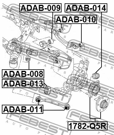 Febest Rear axle bush – price [object Object] PLN