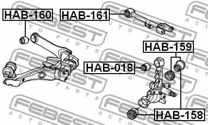 Febest Rear axle bush – price [object Object] PLN