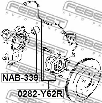 Silent block Febest NAB-339