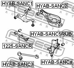 Febest Rear axle bush – price [object Object] PLN