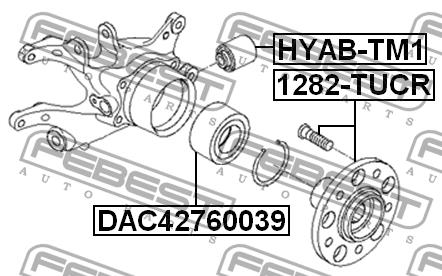 Rear axle bush Febest HYAB-TM1