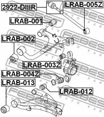 Rear axle bush Febest LRAB-004Z