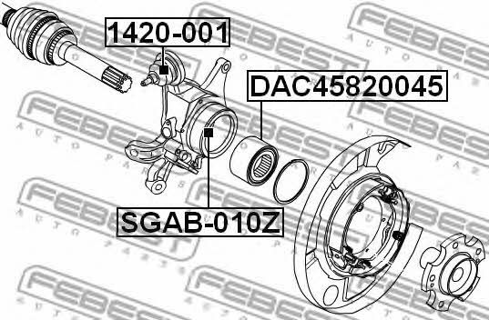 Febest Rear axle bush – price [object Object] PLN