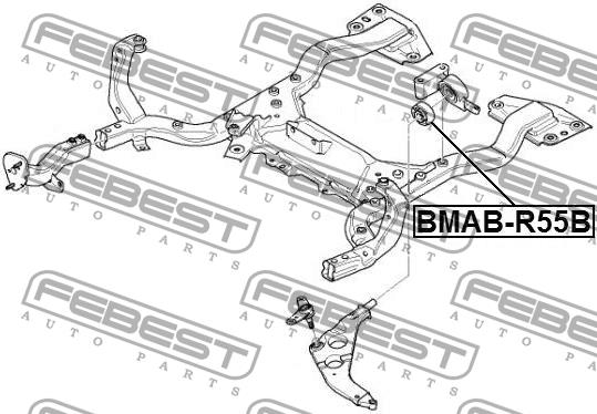 Silent block front lever rear Febest BMAB-R55B