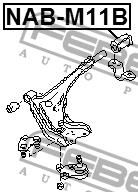 Febest Silent block front lever rear – price [object Object] PLN