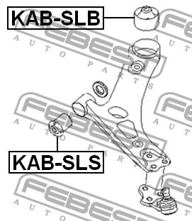 Front lower control arm rear bushing Febest KAB-SLB
