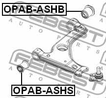 Silent block front lever rear Febest OPAB-ASHB