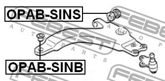 Silent block front lever rear Febest OPAB-SINB