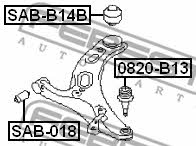 Febest Front lower control arm rear bushing – price [object Object] PLN