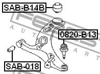 Front lower control arm rear bushing Febest SAB-B14B