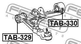 Front lower control arm rear bushing Febest TAB-330