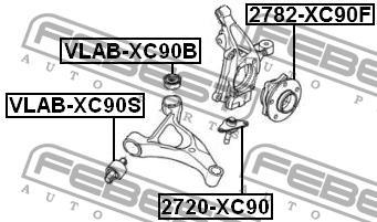 Febest Silent block front lever rear – price 42 PLN