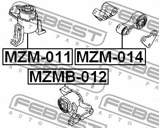 Febest Engine mount left – price 73 PLN