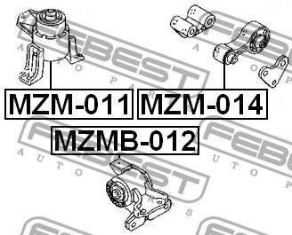 Engine mount left Febest MZMB-012