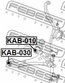 Febest Front lower control arm front bushing – price [object Object] PLN