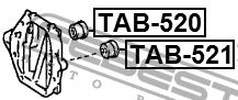 Silent block differential Febest TAB-520