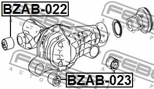 Silent block differential Febest BZAB-022