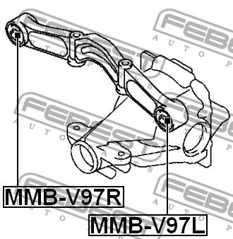 Silent block gearbox rear axle Febest MMB-V97R