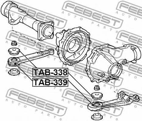 Silent block differential Febest TAB-338