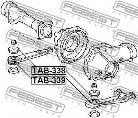 Febest Silent block differential – price 22 PLN