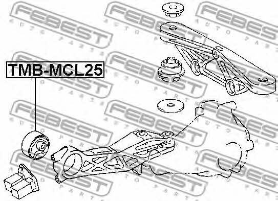 Febest Silent block differential – price 75 PLN
