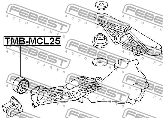 Silent block differential Febest TMB-MCL25
