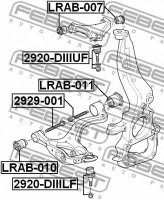 Febest Silent block front upper arm – price 30 PLN